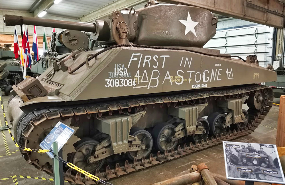 Sherman tank in the Bastogne Barracks