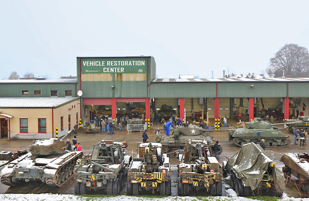 Tanks at the vehicle restoration center Tanks at the vehicle restoration center