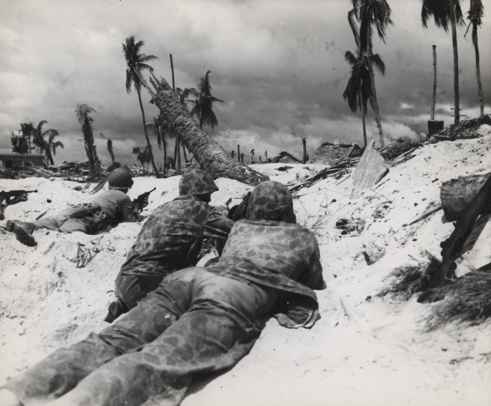 Which was the first Pacific island where a U.S. amphibious landing suffered heavy casualties to a dug-in, determined Japanese defense? (Hint: the losses over what seemed like an insignificant target caused a public outburst in America.)