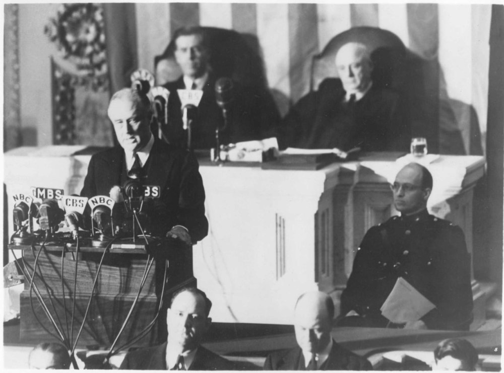 Which of these excerpts is NOT a quote from President Roosevelt's famous Day of Infamy speech, delivered after the Japanese attack on Pearl Harbor?