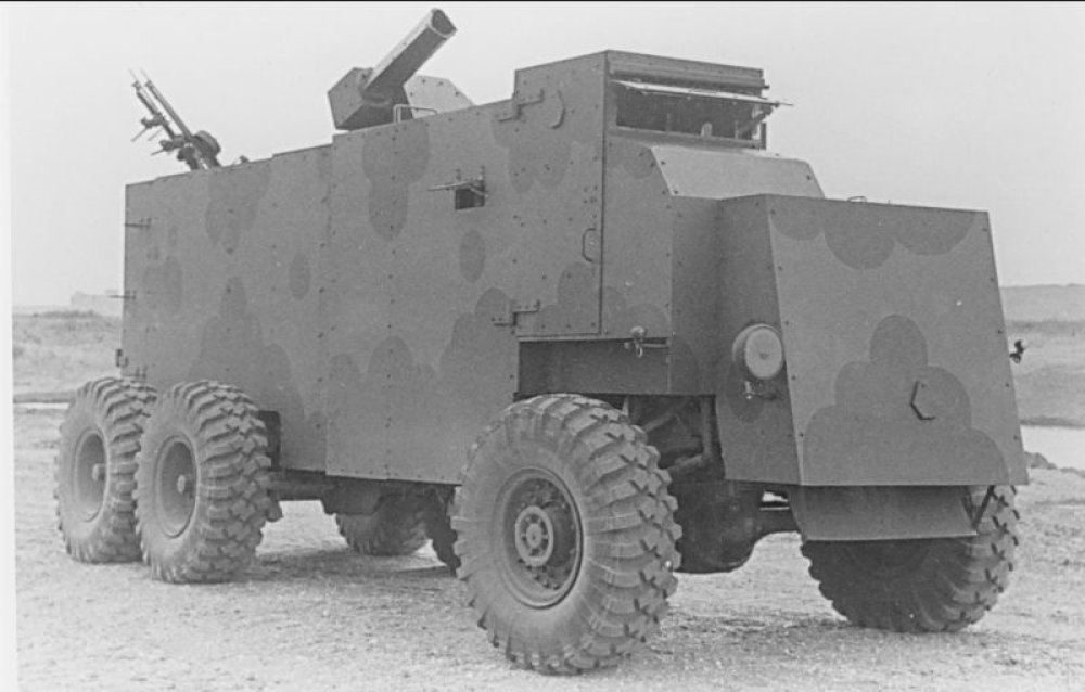What were British Cockatrice trucks, armored and equipped with a flamethrower, designed to be used for?