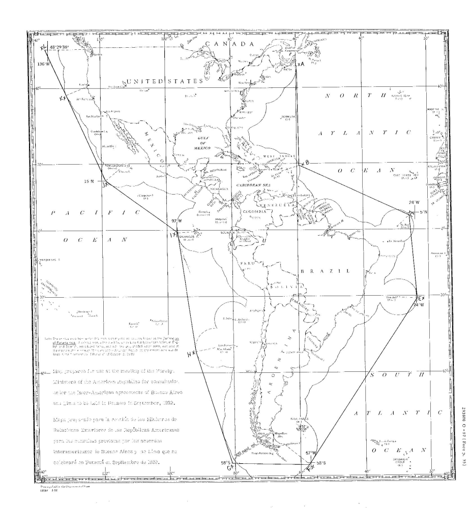 The Panama Conference of September 1939, held shortly after World War II broke out, was attended by the U.S.A. and 20 Latin American and Caribbean countries. What was the general idea of the resulting declaration?