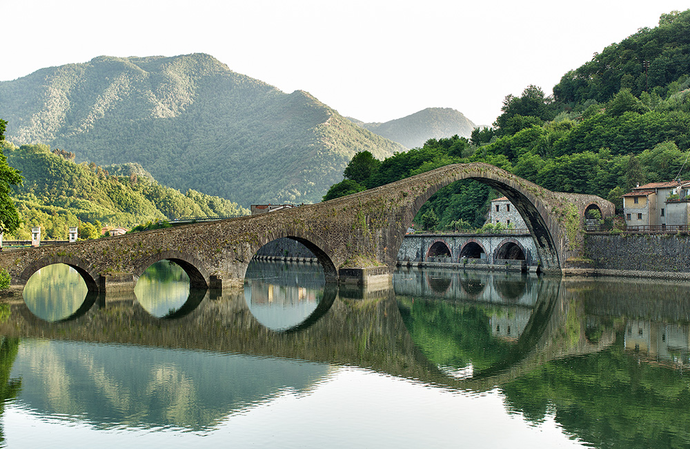 The Devil's Bridge at Borgo a Mozzano The Devil's Bridge at Borgo a Mozzano