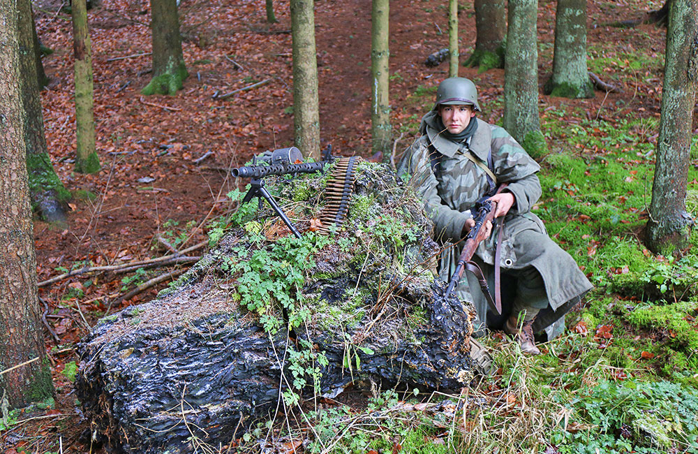 Reenactors dressed in uniforms Reenactors dressed in uniforms
