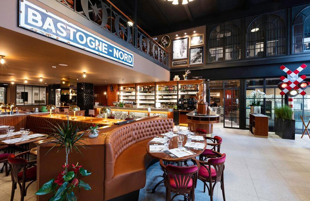 Restaurant interior in Bastogne Restaurant interior in Bastogne