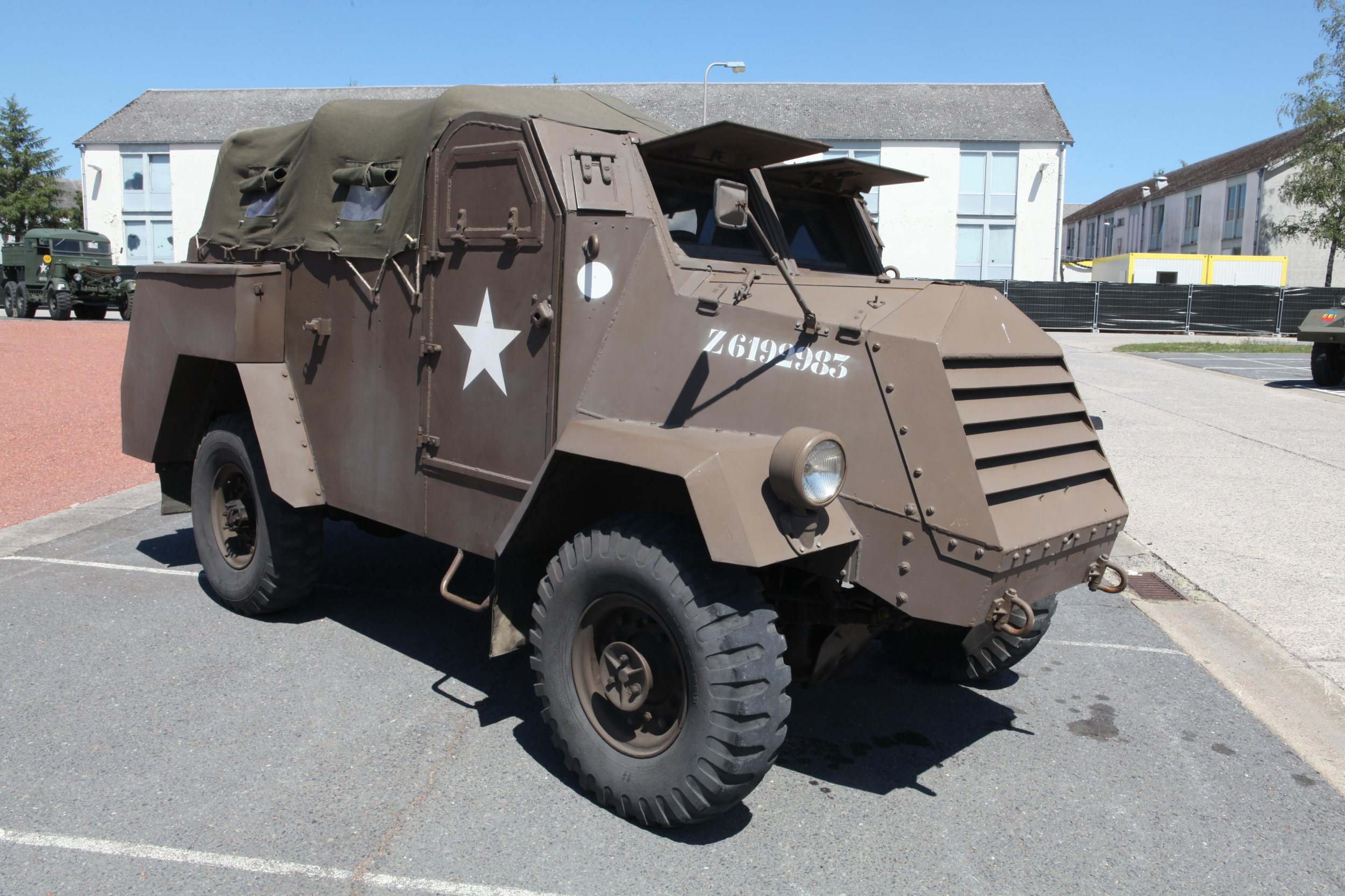 Can you identify this World War II-era British Commonwealth armored vehicle? (Featuring an American paintjob on the photo.)