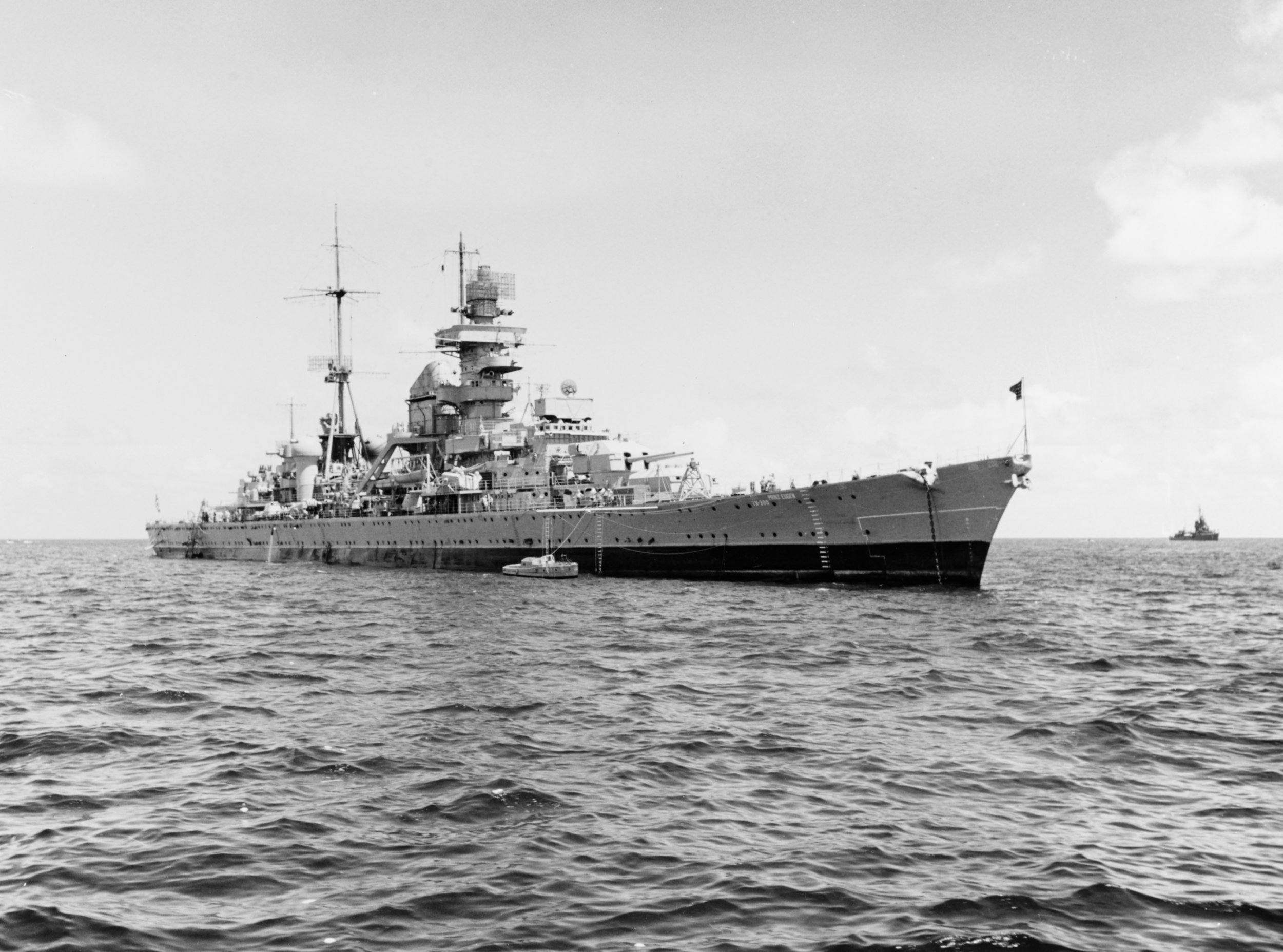 Which German heavy cruiser accompanied the famous battleship Bismarck on its first and only mission in May 1941? 