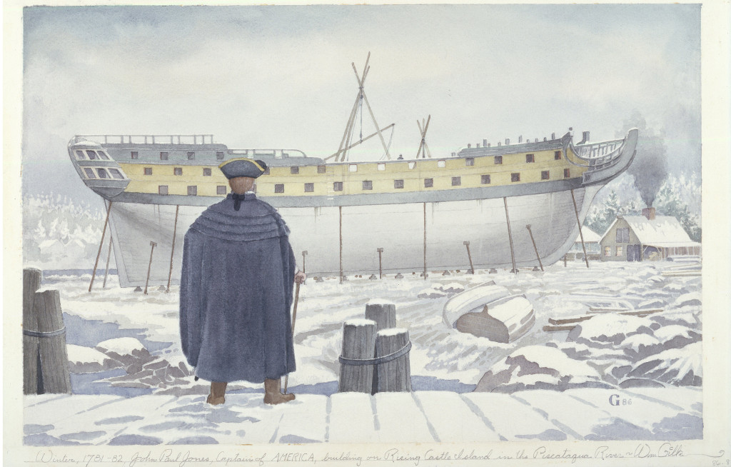 How many large, well-armed ships of the line did the Patriots build during the American War of Independence?