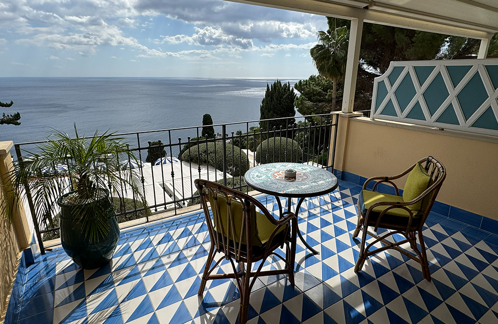 Hotel balcony in Taormina Hotel balcony in Taormina