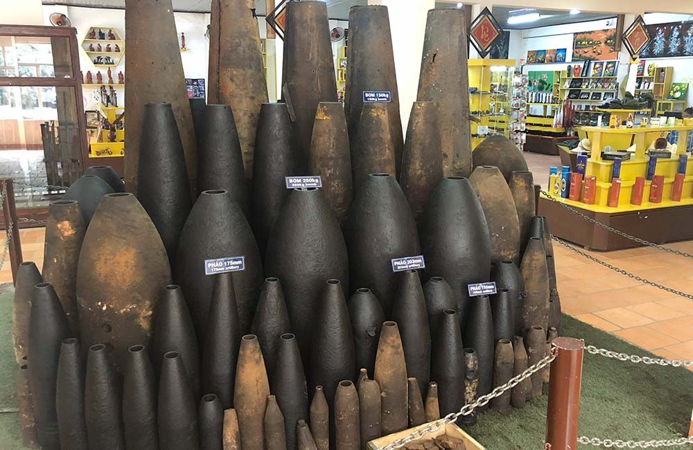 A collection of ammunition used during the war