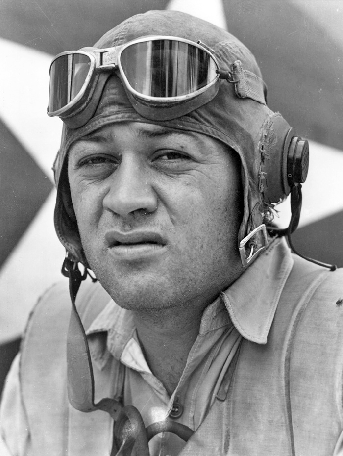 Do you recognize this American fighter ace from World War II? 