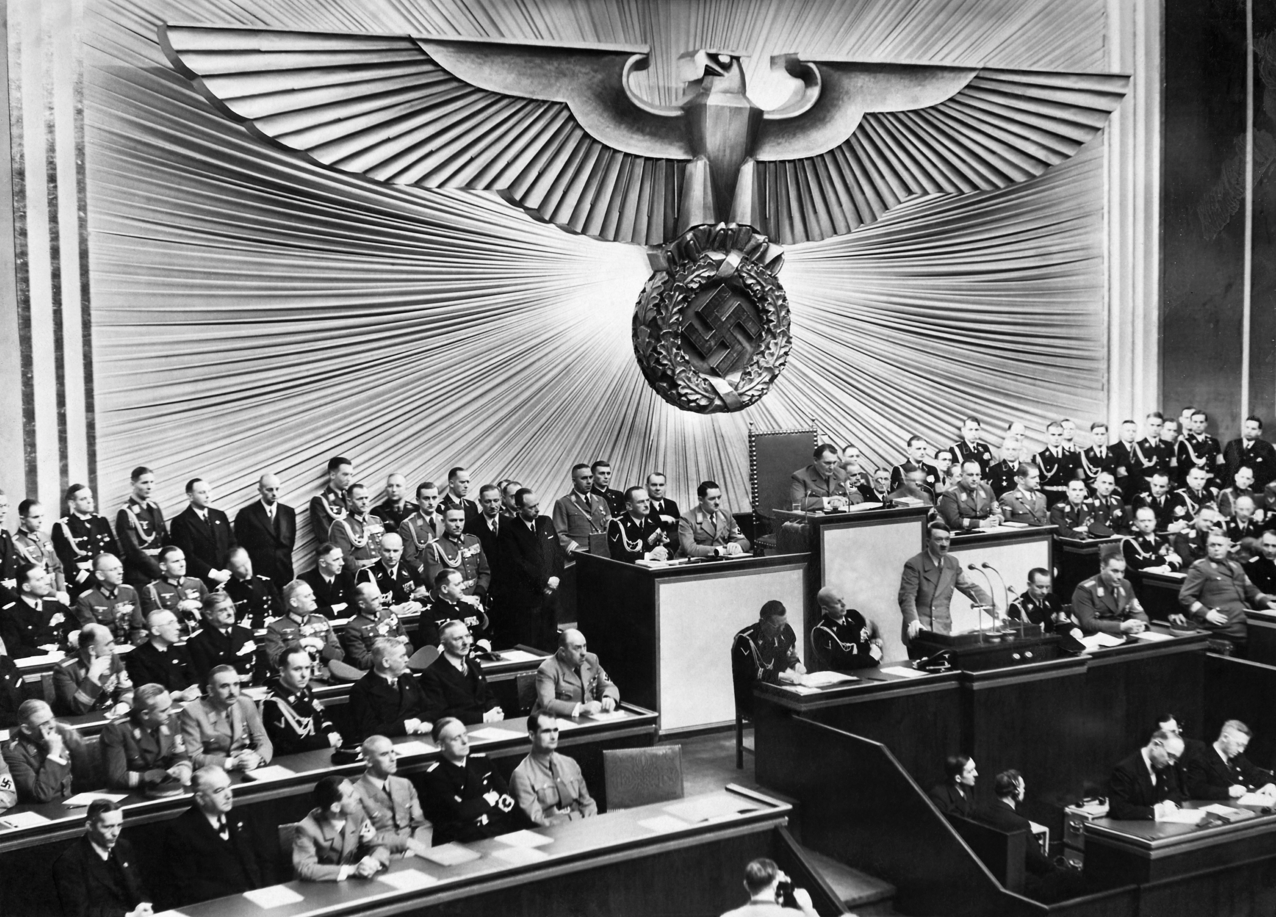 When did the Reichstag, the German Parliament, last convene before the end of World War II?