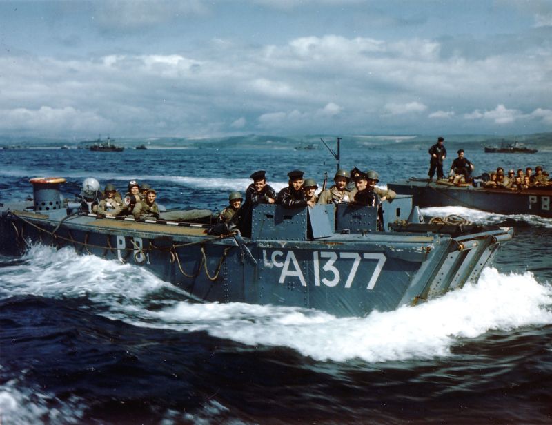 When was the British LCA, “Landing Craft Assault,” used in combat for the first time?