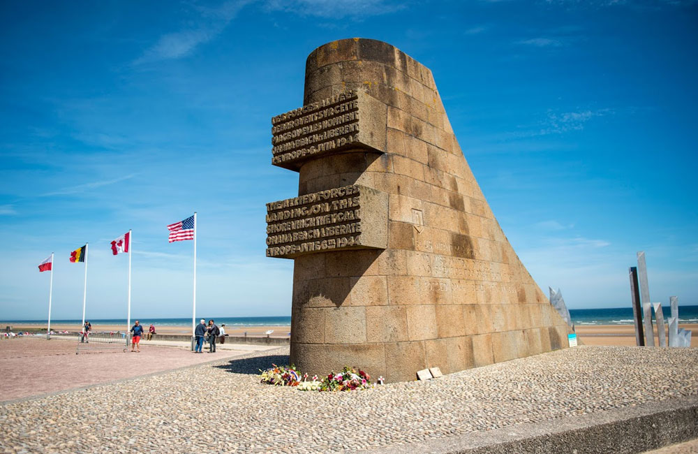 The Signal Monument on Omaha Beach