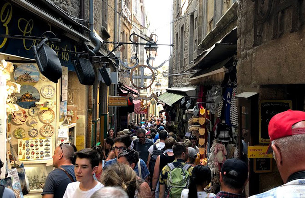 Souvenir shops at Mont-Saint-Michel