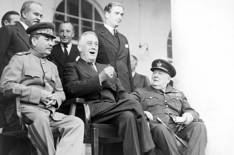 Which was the first war conference to be personally attended by all of the 