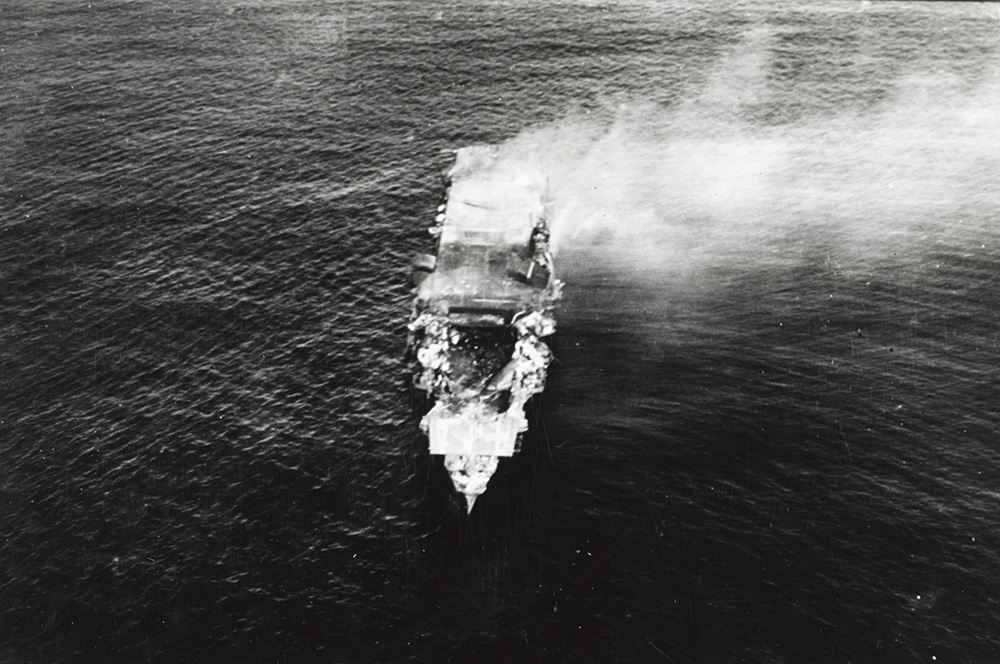 How many carriers were sunk at the Battle of Midway?