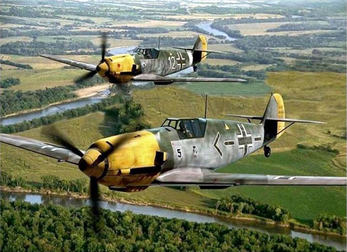 Why did many German warplanes have yellow as part of their paint scheme?